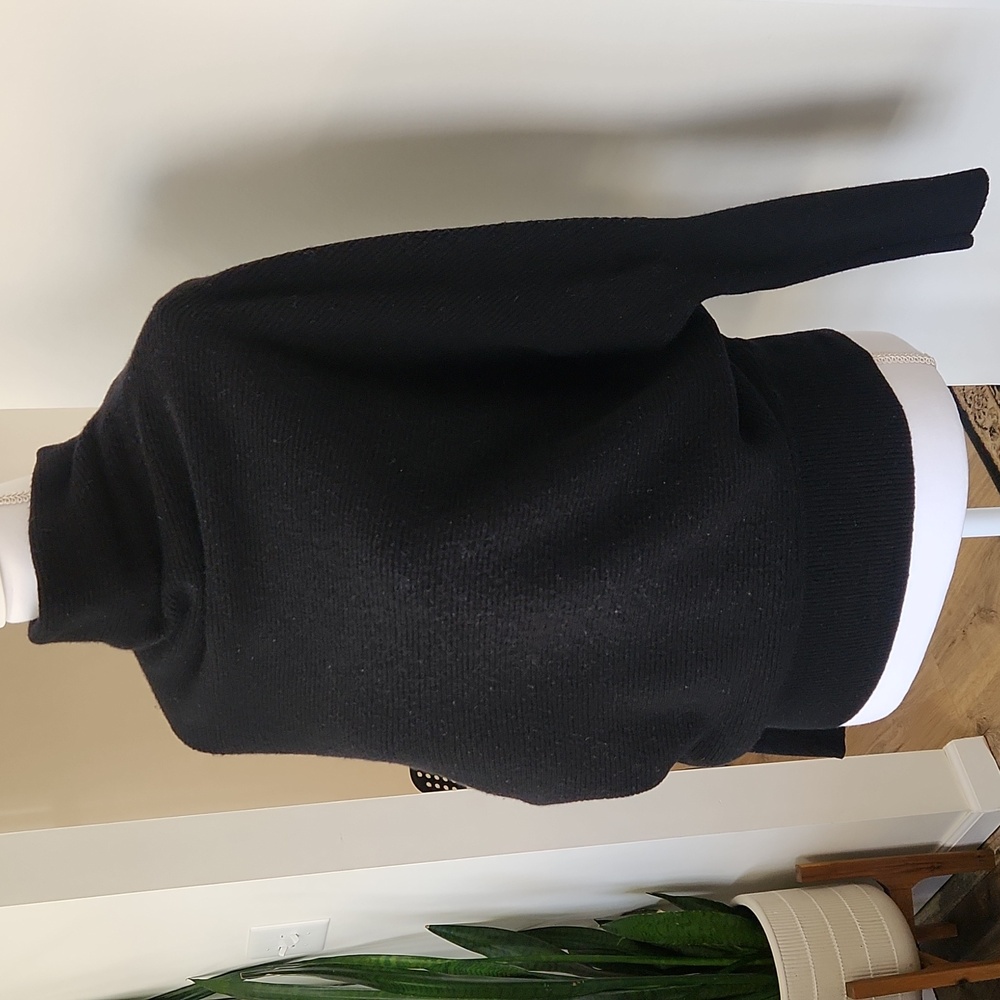 ALLSAINTS Ridley Jumper Black Funnel Neck Wool Cashmere Sweater XS Oversized - Picture 3 of 13